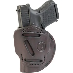 1791 Holster 4-way Owb Multi- - Fit Rh Sz3 Glock 26/sim Sig Brn