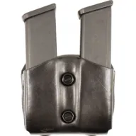 Desantis Double Mag Pouch Owb - Leather Glock 26/27 Black