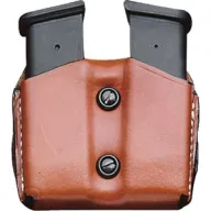 Desantis Double Mag Pouch Owb - Leather Single Stack 10/45 Tan