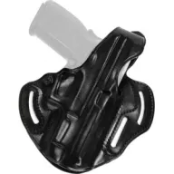 Galco Cop 3 Slot Belt Holster - Rh Leather 1911 5" Black