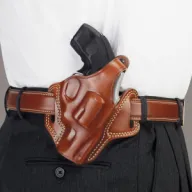 Galco Fletch High Ride Belt - Holstr Rh Lther J Fr 2 1/8" Tan