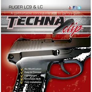 Techna Clip Handgun Retention - Clip Ruger Lc9/lc380 Right