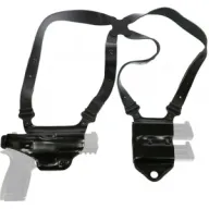 Galco Miami Ii Shoulder System - Rh Leather S&w M&p 9/40 Black