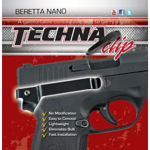 Techna Clip Handgun Retention - Clip Beretta Nano Right Side