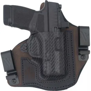Vc Rebel Holster Owb Kydex - Leather Rh Sig Hellcat Brown