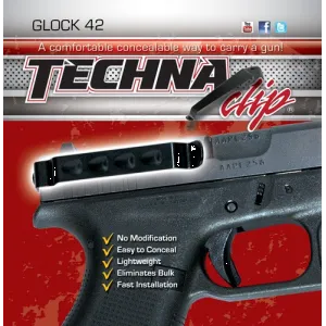Techna Clip Handgun Retention - Clip Glock 42 Right/left