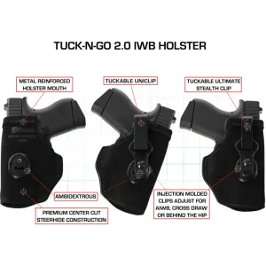 Galco Tuck-n-go Itp Holster - Ambidextrous Leather Sig P290 Blk