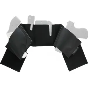 Galco Underwrap Blk Belly Band - 2 Leather Holsters Lrg 42-46