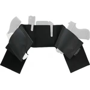 Galco Underwrap Blk Belly Band - 2 Leather Holsters Med 36-40
