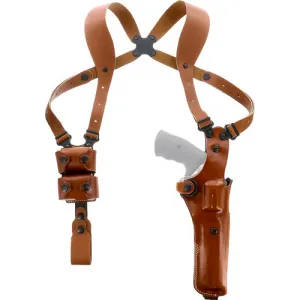 Galco Vertical Shoulder System - 4.0 Ambidextrous Leather N Fr 6" Tan