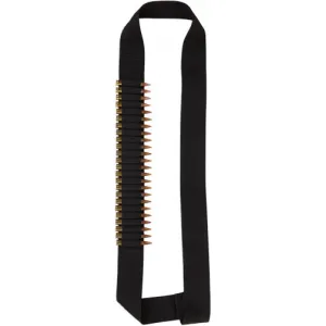 Bulldog Rifle Ammo Bandolier - Holds 24 Cart 2" Webbing Blk