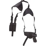 Bulldog Deluxe Hztl-shoulder - Holster Rh/lh 4-4.5" Bbl's Blk