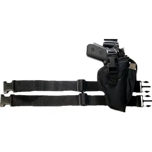 Bulldog Tactical Leg Holstr Rh - Black W/mag Pouch Compact Auto