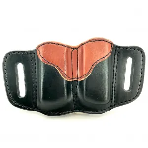 1791 GUNLEATHER MAG 2.1 Double Mag Single Stack Black on Brown Holster (MAG-2.1-BLB-A)