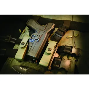 BLACKHAWK Serpa Level 3 Right Hand Duty Belt Holster For Glock 17,19,22,23,31,32 (44H100BK-R)