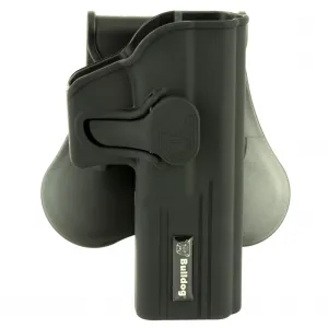Bulldog Cases Rapid Release Polymer Holster, Fits Glock 17/22 Gen 1-4, Right Hand, Polymer, Black RR-G17