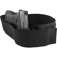 CROSSBREED Belly Band Package Right Hand Black/Black Medium Holster For Glock 43/43X (D-BBP-R-1216-BC-BL-M)
