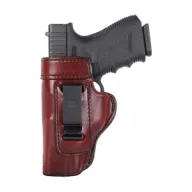 DON HUME Clip On H715-M Left Hand Brown Holster for Glock 19 (J168036L)