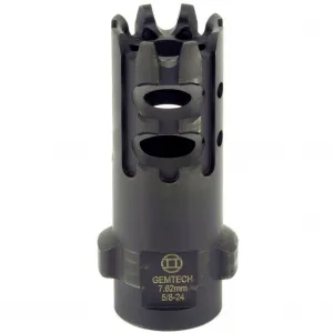 GEMTECH QUICKMOUNT 7.62mm Carbon Cutting Threaded 5/8-24 Muzzle Brake (12155)