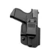 GRITR IWB Kydex Right Hand Gun Holster Compatible with Glock 43 (G43x/G48) with 1.5" Belt Clip, Open Bottom, Optic Cut, Adjustable Retention (IWB-GLOCK-43-R)