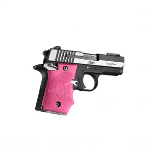 HOGUE Sig Sauer P938 Pink Rubber Grip with Finger Grooves (98087)