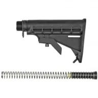 KE Arms 9MM Complete Buttstock Assembly, Black, Fits 9MM AR15, Mil-Spec, 5.5oz Buffer 1-50-01-708
