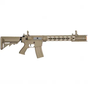 LANCER TACTICAL M4 SPR Interceptor GEN 2 Low FPS Tan AEG Rifle (LT-25TL-G2)