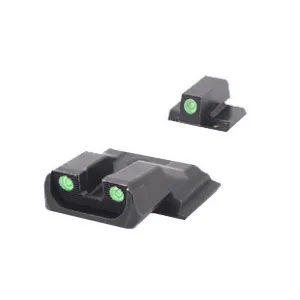 MEPROLIGHT Tru-Dot S&W M&P Shield Tritium Fiber Optic Green,Green Front & Rear Iron Sight (ML11770)
