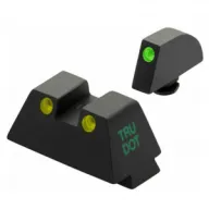 MAKO/MEPROLIGHT Green/Yellow Night Sight Set For Glock 9/357 Sig/40/45 GAP (ML10224SUP Y)