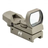 NCSTAR Red/Green Dot Tan Reflex Sight with 4 Reticles and Weaver Base (D4RGT)