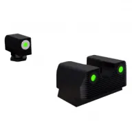 RIVAL ARMS Tritium Green Rear/Green with White Outline Front Night Sights for Glock 17/19 (RA1B231G)