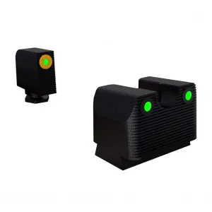 RIVAL ARMS Tritium Green Rear/Green with Orange Outline Front Night Sights for Glock 17/19 (RA3A231G)