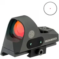 SIG SAUER Romeo3 Miniature 1x25mm Graphite 3 MOA Red Dot Reflex Sight (SOR31002)