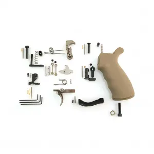 SPIKE'S Enhanced FDE AR15 Lower Parts Kit with KNS Anti Rotate Pins (SLPK302)
