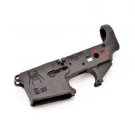 SPIKE'S Spider Engraving Color Filled AR15 Stripped Lower Receiver (STLS019-CE)