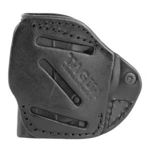 TAGUA GUN LEATHER 4-in-1 RH Black Holster for S&W Bodyguard 380 with CT Laser (IPH4-720)