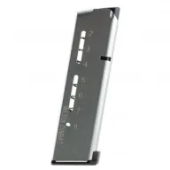WILSON COMBAT 8rd Stainless Magazine with Lo-Profile Steel Base Pad for 1911 Elite Tactical Full-Size 45 ACP (500C)