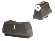 XS DXW Suppressor Height Night Sight Set Glock 17, 19, 22, 23, 24, 26, 27, 31, 32, 33, 34, 35, 36 Steel Tritium Dot Front, White Stripe Rear
