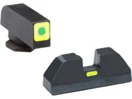 Ameriglo CAP Sight Set Glock 20, 21, 29, 30, 31, 32, 36, 40, 41 Gen 1, 2, 3, 4 Square Front with Luminous Green Outline, Luminous Green Line Rear