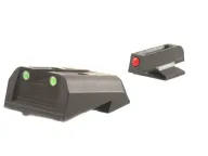 TRUGLO Fiber Optic Sight Set 1911 Kimber Front and Rear Sight Cuts Steel Fiber Optic Red Front, Green Rear