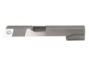 Caspian Slide 1911 Government 9mm Luger, 38 Super No Sight Cuts Steel in the White