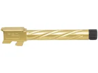 Polymer80 Barrel Glock 19 9mm Luger Gen 1, 2, 3, 4, 5 Fluted 1/2"-28 Thread Stainless Steel Titanium Nitride