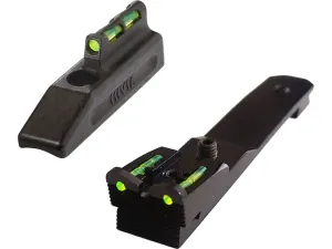HIVIZ Sight Set Henry Lever Action 22 Long Rifle Round Barrel Steel Fiber Optic