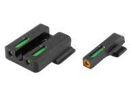 TRUGLO TFX Pro Sight Set Smith & Wesson M&P, M&P Shield, Shield M2.0, SD9, SD40 Tritium / Fiber Optic Green with Orange Front Dot Outline
