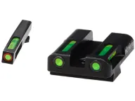 HIVIZ LiteWave H3 Night Sight Set Glock Standard Frame 3-Dot Tritium Green Litepipe with Orange Front Ring
