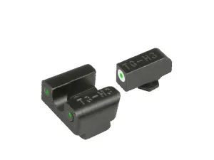 Trijicon Bright & Tough Suppressor Night Sight Set FN FNX-45, FNP-45 Steel Matte 3-Dot Tritium Green with White Outline