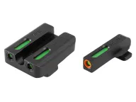 TRUGLO TFX Pro Sight Set Springfield XD, XDM, XDS Tritium / Fiber Optic Green with Orange Front Dot Outline