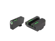 TRUGLO TFX Sight Set Suppressor Height Glock 20, 21, 25, 29, 30, 31, 32, 37, 40, 41 Tritium / Fiber Optic Green with White Front Dot Outline