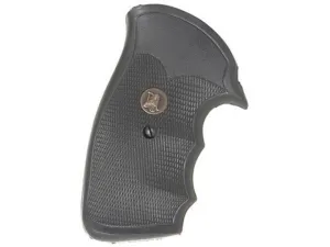 Pachmayr Gripper Grips with Finger Grooves S&W K, L-Frame "Old Style" Round Butt Rubber Black