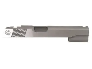 Caspian Slide 1911 Government 45 ACP Novak Front Sight Cut and Bo-Mar Rear Sight Cut Steel in the White